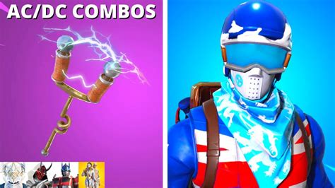 10 *Best* AC/DC PICKAXE COMBOS in Fortnite - YouTube