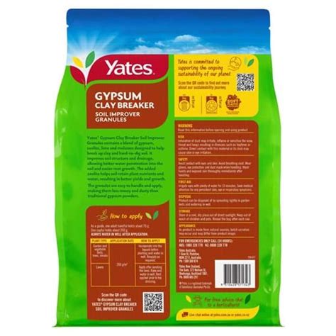 Yates 5kg Gypsum Clay Breaker Soil Improver Granules