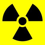 Round nuclear waste warning sign vector image | Free SVG