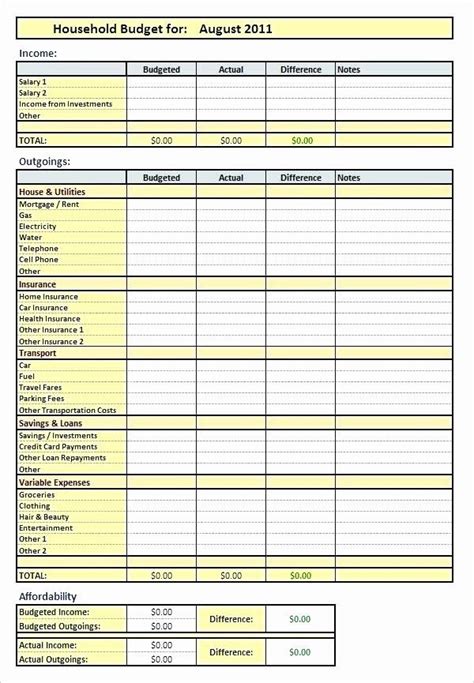 Residential Construction Budget Template Excel Inspirational 15 Bud Spreadsheet Exce ...