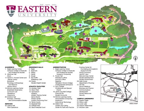 Eastern University Campus Map – Map Vector