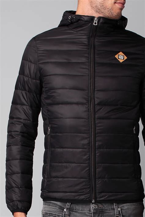 Jack & jones Quilted Jacket in Black for Men | Lyst