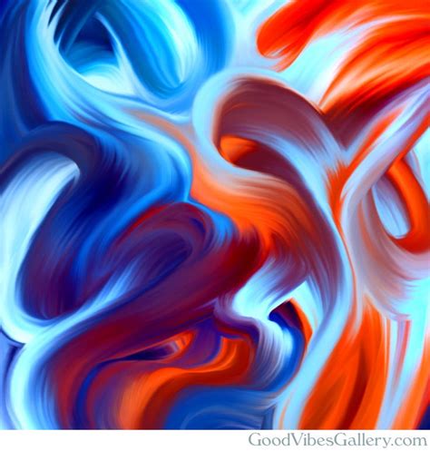 Orange & Blue Abstract Art Painting – Created by GoodVibesGallery.com ...