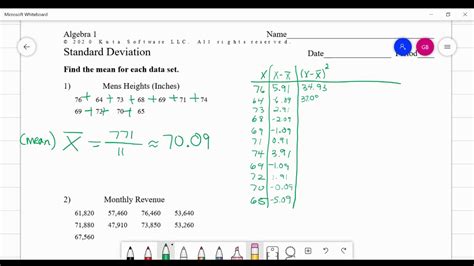 Standard Deviation Homework Problem #1 - YouTube