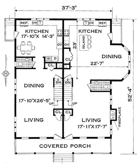 Narrow Lot Duplex Plans With Garage | Dandk Organizer