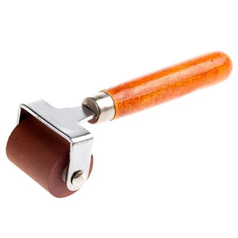 MyLifeUNIT: Rubber Brayer, Brayer Ink Roller, Soft Rubber Brayer Roller with Wooden Handle