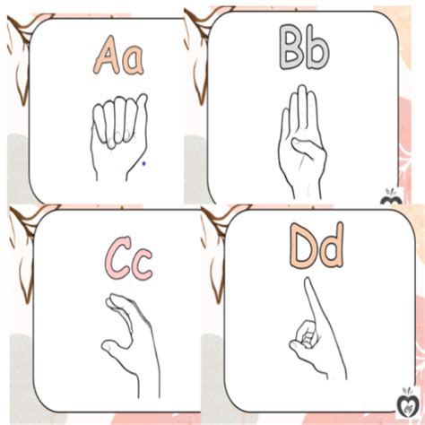 South African sign language alphabet chart – pastel colour theme • Teacha!