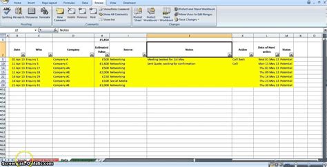 Lead Tracker Template Google Sheets