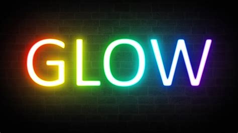 Rainbow Neon Glow Text Effect - Photoshop Tutorial - YouTube