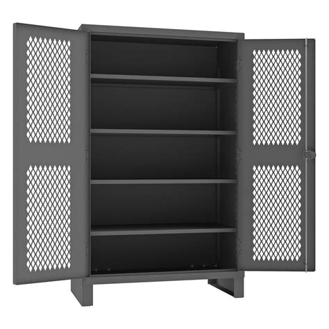 Ventilated Cabinet, 12 Gauge, 4 Shelves , 48 x 24 x 78 - Durham ...