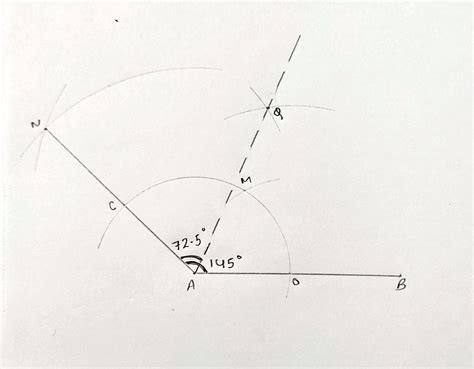 draw an angle of measure 145 and construct it's bisector - Brainly.in