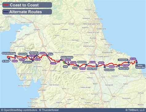 Coast to Coast Walk | Maps & Routes - TMBtent