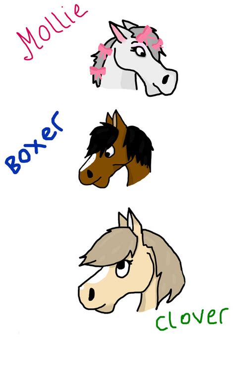 Animal Farm - Mollie, Boxer and Clover by NorthernAndromeda on DeviantArt