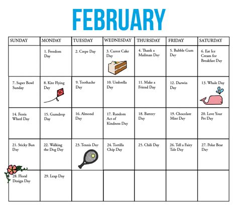 The Kirkwood Call | Fun national holiday calendar: February