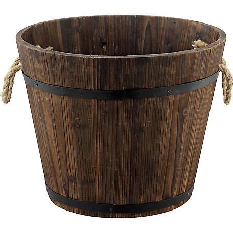 Red Shed Whiskey Barrel Planter at Tractor Supply Co Wooden Planters, Outdoor Planters, Planter ...