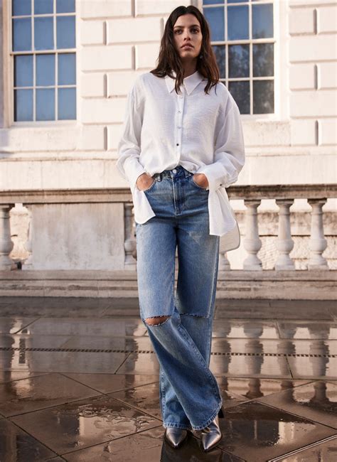 Light Indigo Wide Jeans – Mint Velvet