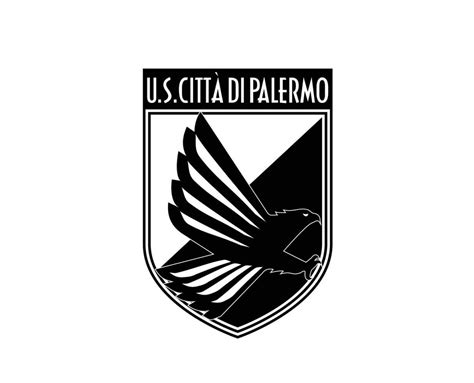 Palermo FC Club Logo Symbol Black Serie A Football Calcio Italy Abstract Design Vector ...