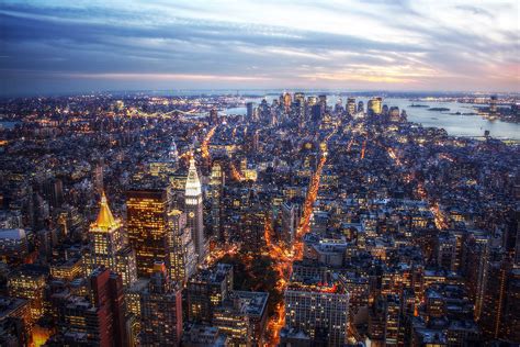 Southern Manhattan from Empire State Building at dusk | Flickr