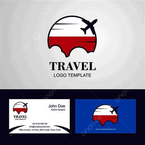 Travel Poland Flag Logo And Visiting Card Design Template Download on ...