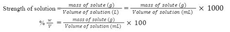 Strength of Solution Formula, Units and Calculation - Chemistry - Aakash | AESL