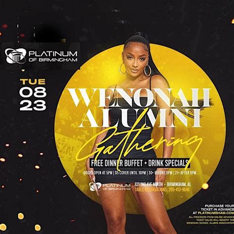 WENONAH HIGH SCHOOL ALUMNI GATHERING 2022 | Platinum of Birmingham | August 23, 2022