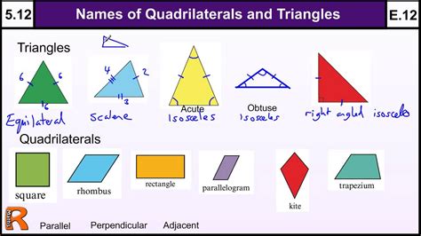 Quadrilateral And Triangle Worksheet Grade 4