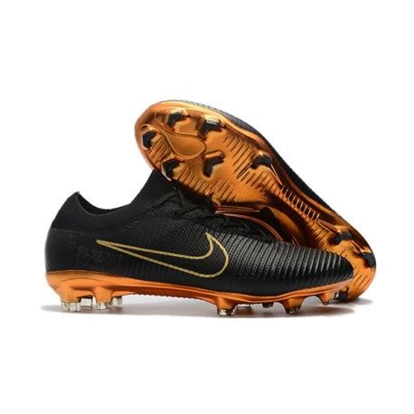 Nike Mercurial Vapor Flyknit Ultra FG Football Cleats - Black Gold