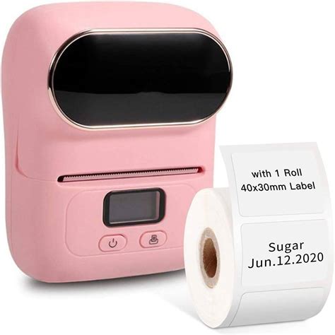 Label Printer- Portable Bluetooth Thermal Label Maker Apply To Labeling, Shipping, Office, Cable ...