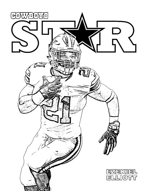 Dallas Cowboys Football Coloring Pages - Coloring Home