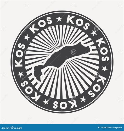 Kos round logo. stock vector. Illustration of creative - 210462568