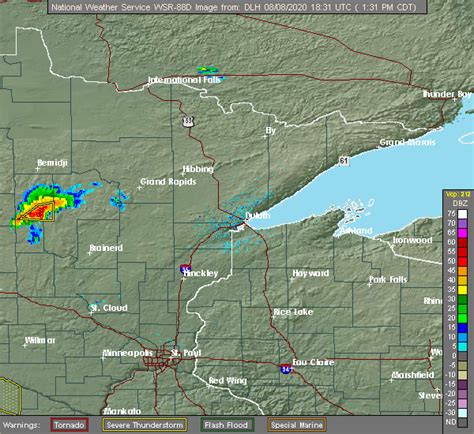 Interactive Hail Maps - Hail Map for Nevis, MN