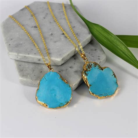 Turquoise Stone Necklace By Mara Studio | notonthehighstreet.com