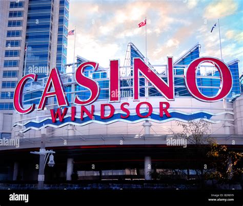 The 'Casino Windsor' entrance - Ontario Canada Stock Photo - Alamy