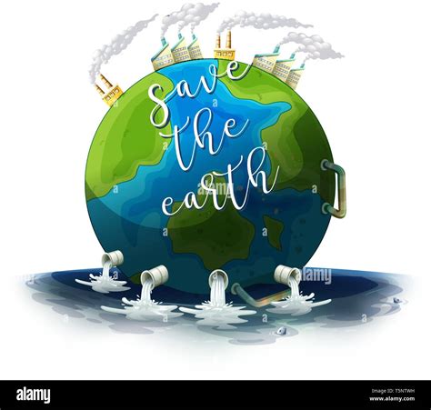 Save the earth poster illustration Stock Vector Image & Art - Alamy