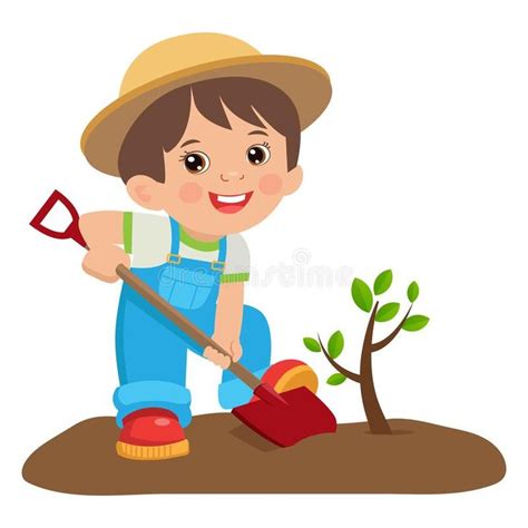 Image result for boy planting | Niños dibujos animados, Historieta ...