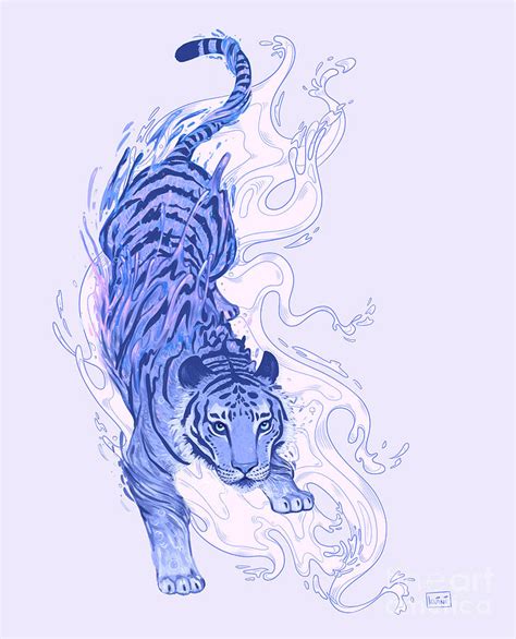 Chinese zodiac water tiger Digital Art by Kuini Fernandez - Fine Art ...