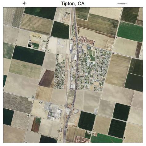 Aerial Photography Map of Tipton, CA California