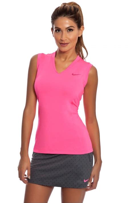 Tour Sleeveless Pink Tennis Shirt | Golf outfits women, Golf outfit, Golf attire