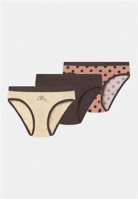 DIM LES POCKET BRIEF 6 PACK - Briefs - cream beige/chocolate/pink - Zalando.co.uk