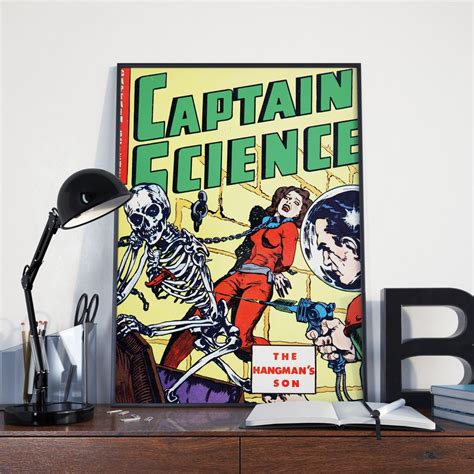 Vintage Scifi: Captain Science Space Wall Art Retro Science Fiction Art, Print – Poster | Canvas ...