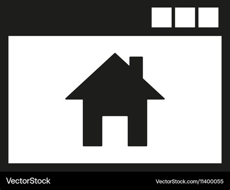 Homepage icon design Home symbol web Royalty Free Vector