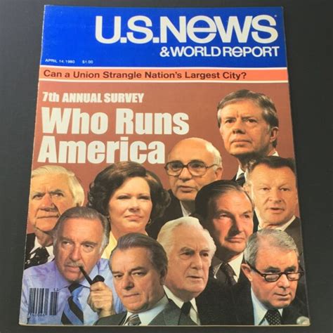 VTG US News & World Report Magazine April 14 1980 - Survey on Who Runs ...