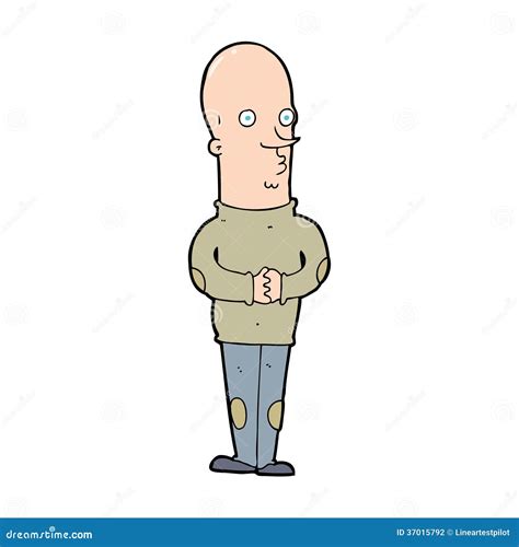 Cartoon Funny Bald Man Stock Photography - Image: 37015792