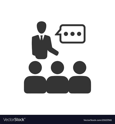 Business discussion icon Royalty Free Vector Image