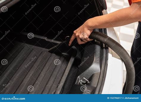 Cleaning of Interior of the Car with Vacuum Cleaner Stock Image - Image ...