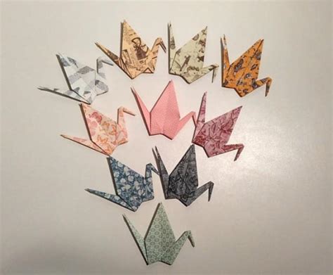 Printed Origami Cranes, Wedding Crane, Origami Decoration, Origami Crane, Set Of 100 Origami ...