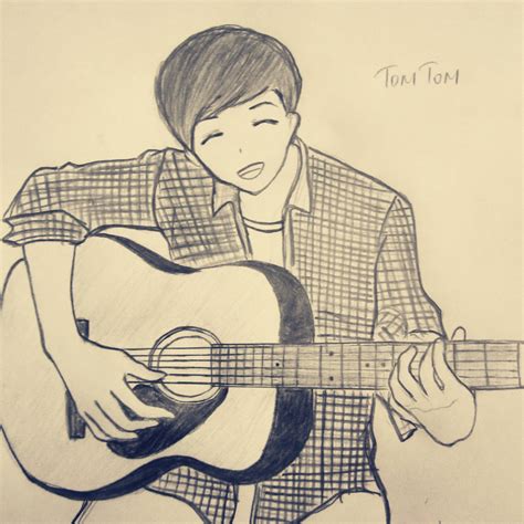 Playing Guitar Drawing at GetDrawings | Free download