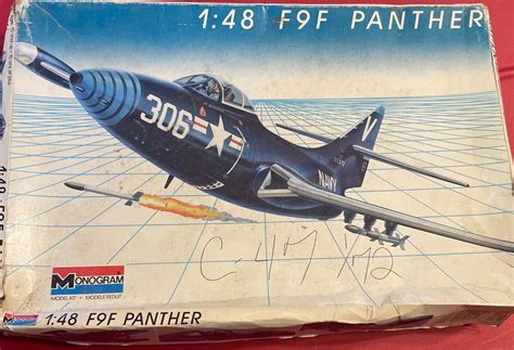 Monogram F9F Panther model kit, 1:48 scale, Used. | eBay