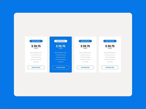 Free Html Css Pricing Table Templates - Resume Example Gallery