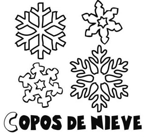 de diferentes tipos de copos de nieve en invierno para colorear | Flocons